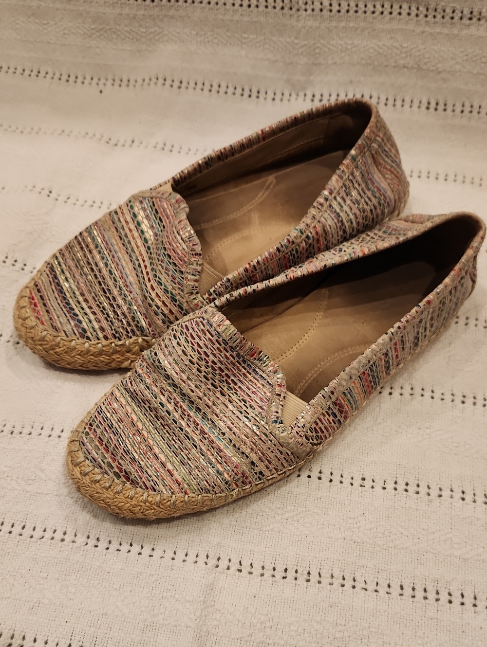 AEROSOLES Multicolor Woven Espadrille Slip-Ons